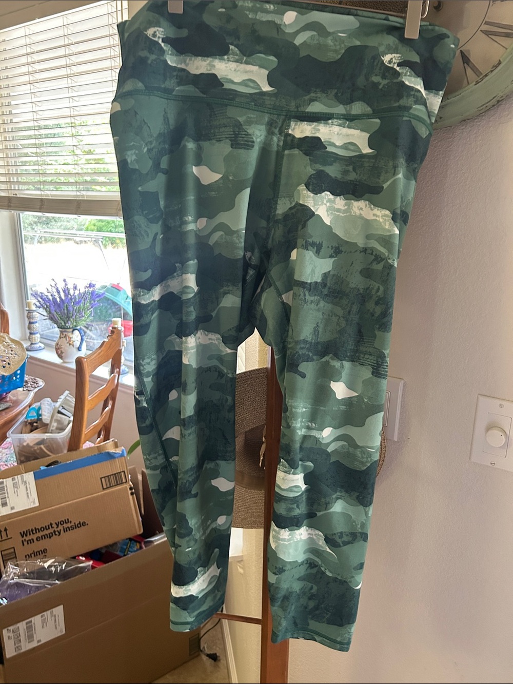 Fabletics Green Camo Kids Leggings